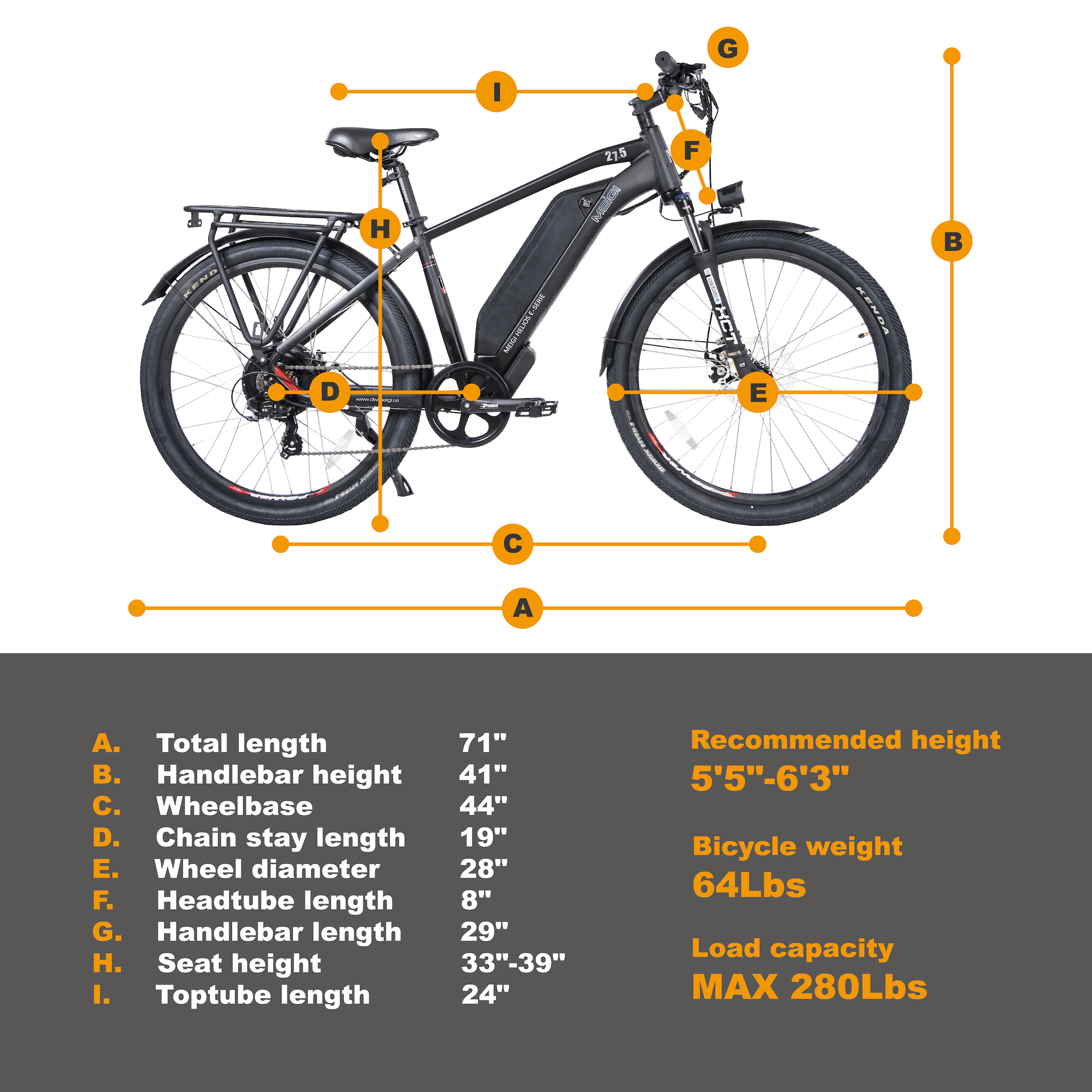 DWMEIGI Helios 48V/13Ah 750W Electric Bike