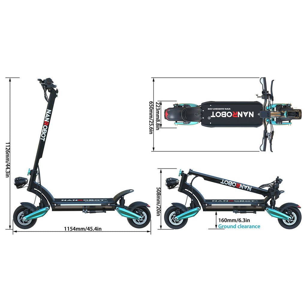 NANROBOT Lightning 2.0 48V/18Ah 1600W Electric Scooter