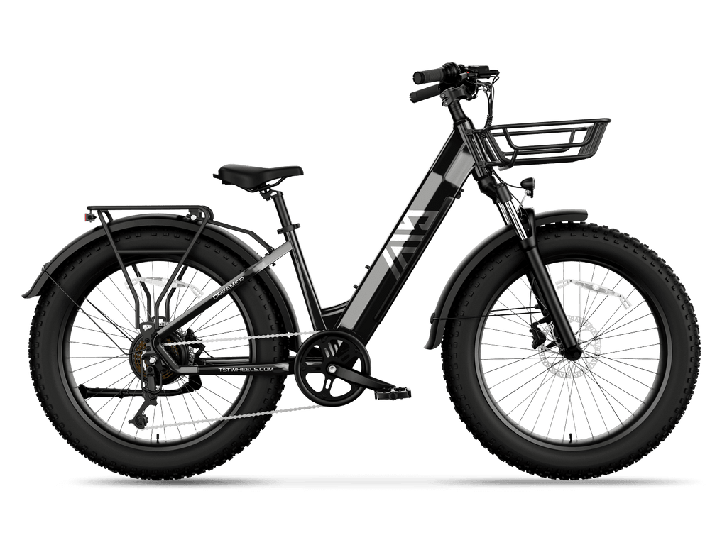 TST® Combo Sale Dreamer 26" Step-Thru Fat Tire Electric Bike