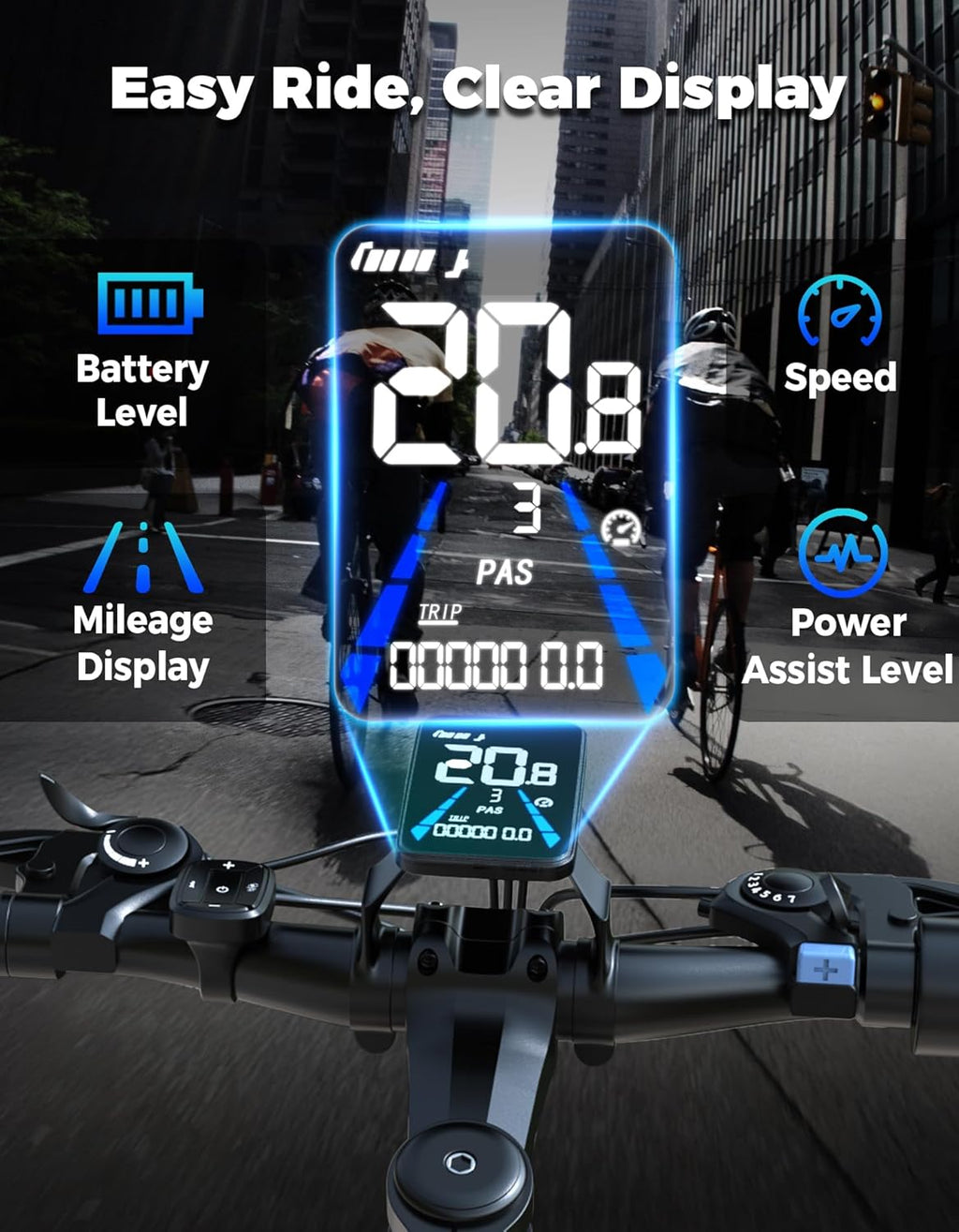 Misodo Electric Bike for Adults, 1500W Peak Mountain Ebike with 25 MPH