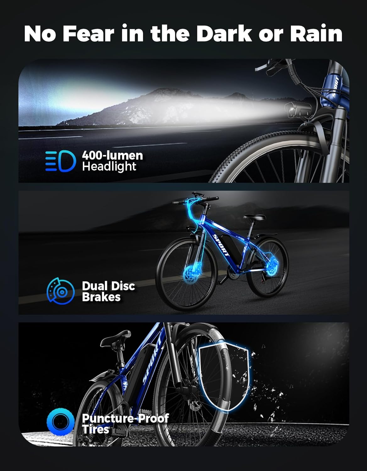 Misodo Electric Bike for Adults, 1500W Peak Mountain Ebike with 25 MPH