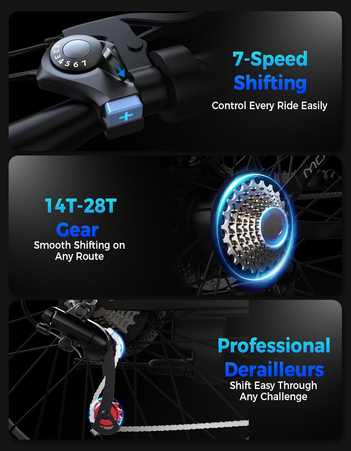 Misodo Electric Bike for Adults, 1500W Peak Mountain Ebike with 25 MPH