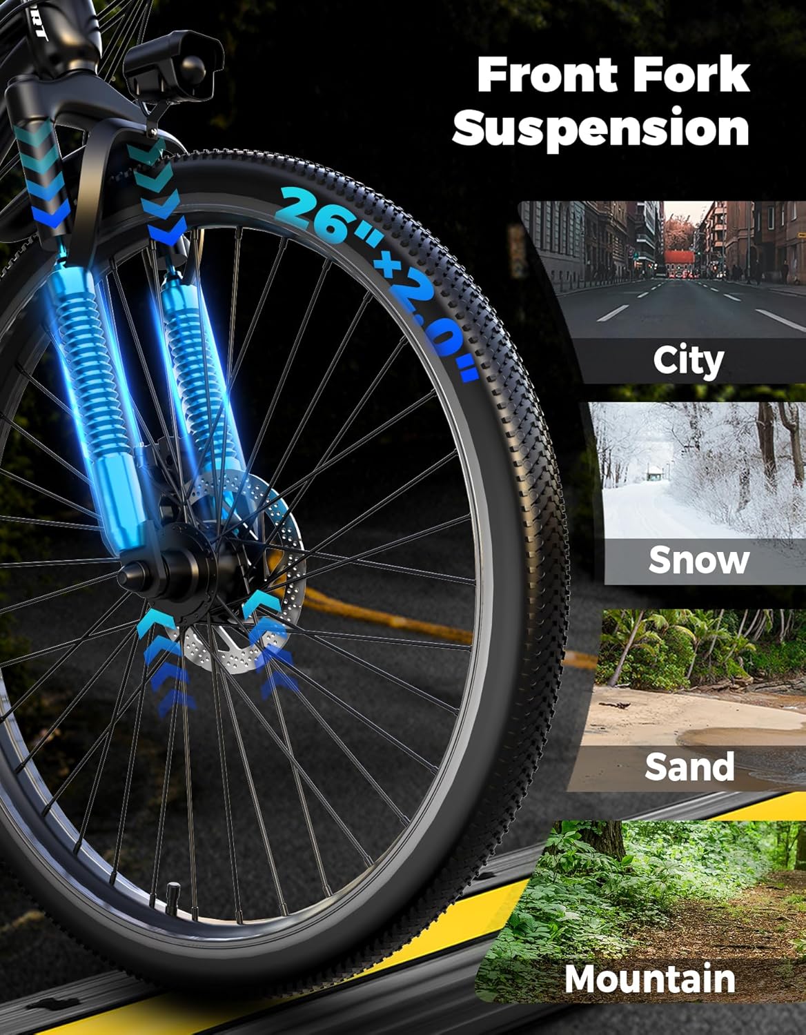 Misodo Electric Bike for Adults, 1500W Peak Mountain Ebike with 25 MPH