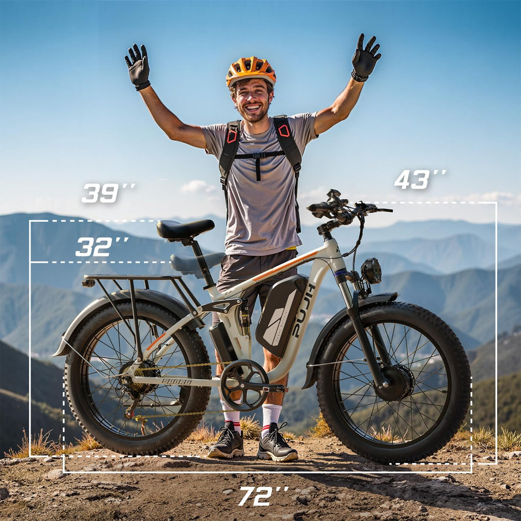 Sparkwheels 6000W Max Speed 45MPH Dual Motor Electric Bike for Adults