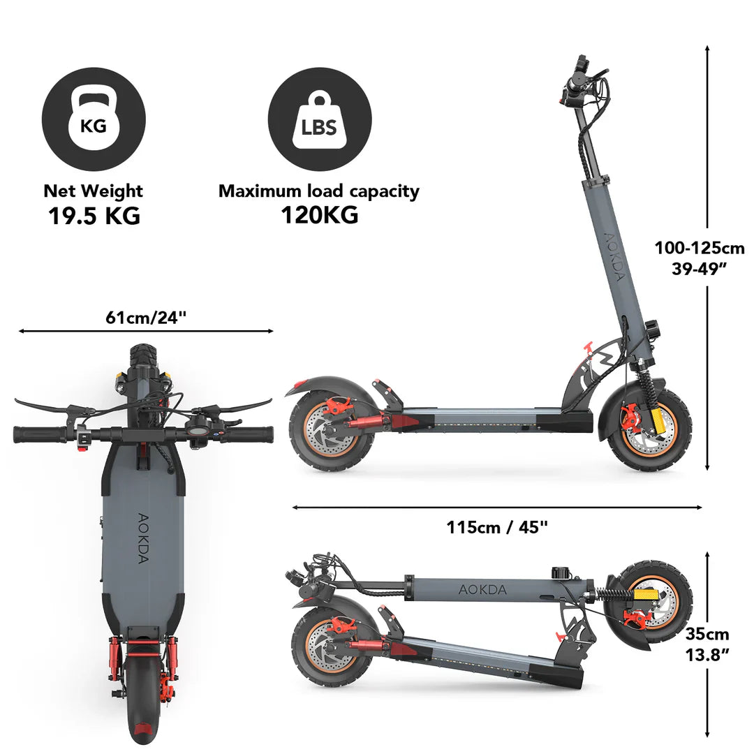 AOKDA A1 48V/12.5Ah 800W Electric Scooter