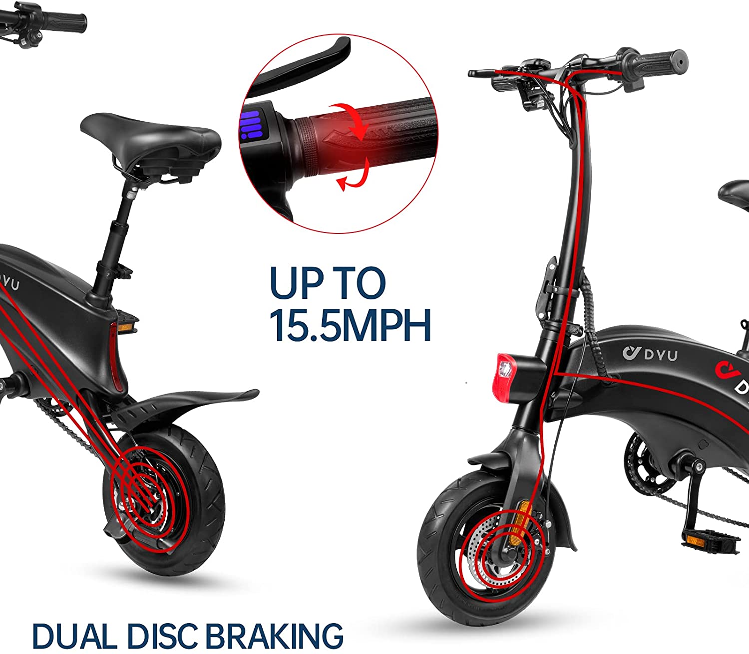 DYU S2 36V/10Ah 240W Electric Mini Bike