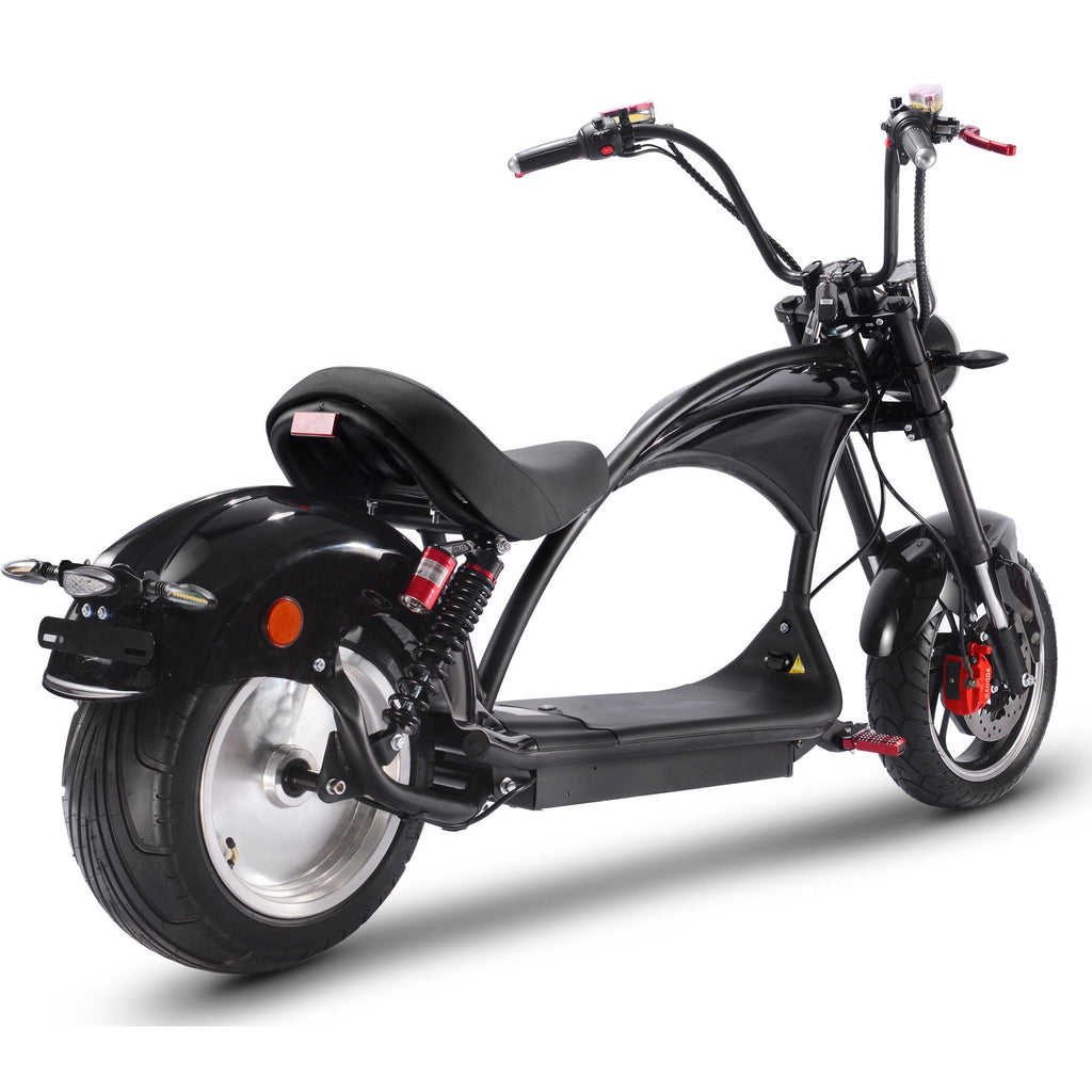 MotoTec Lowboy 60v 20ah 2500w Lithium Electric Scooter Black