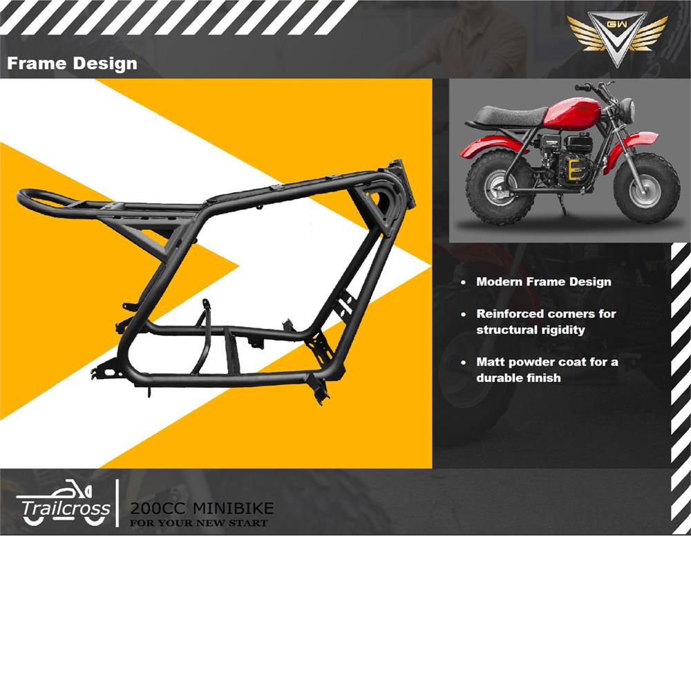 MotoTec Trailcross 200cc 6.5HP Gas Powered Mini Bike