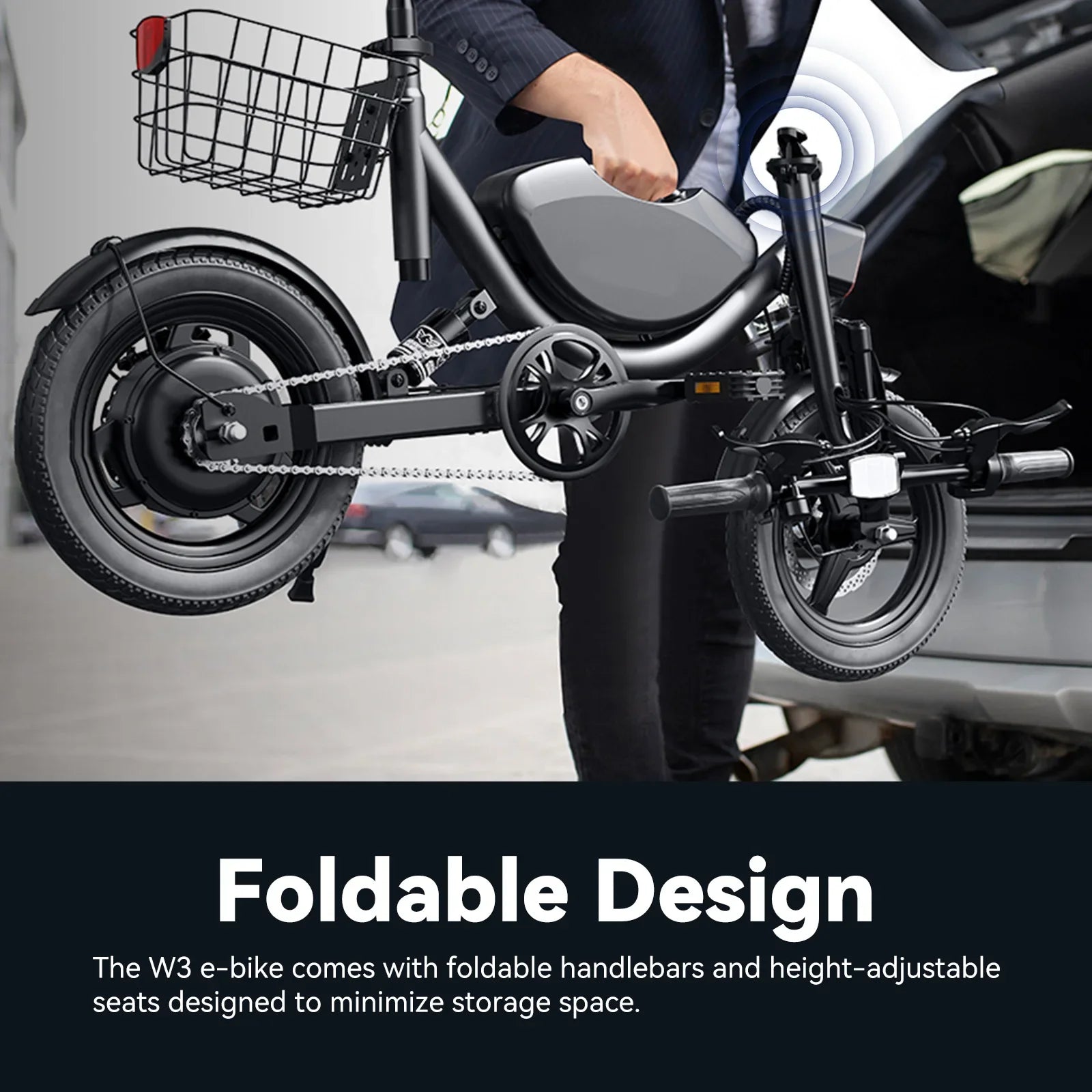Terrosor 715W Peak Folding Electric Bicycle - Max Speed 50km/h