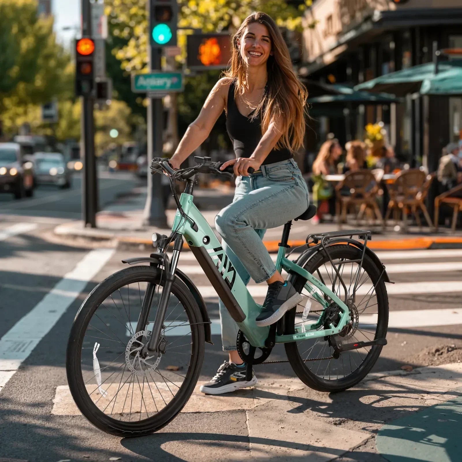 TST® Surfer 27.5" Step-Thru Commuter eBike