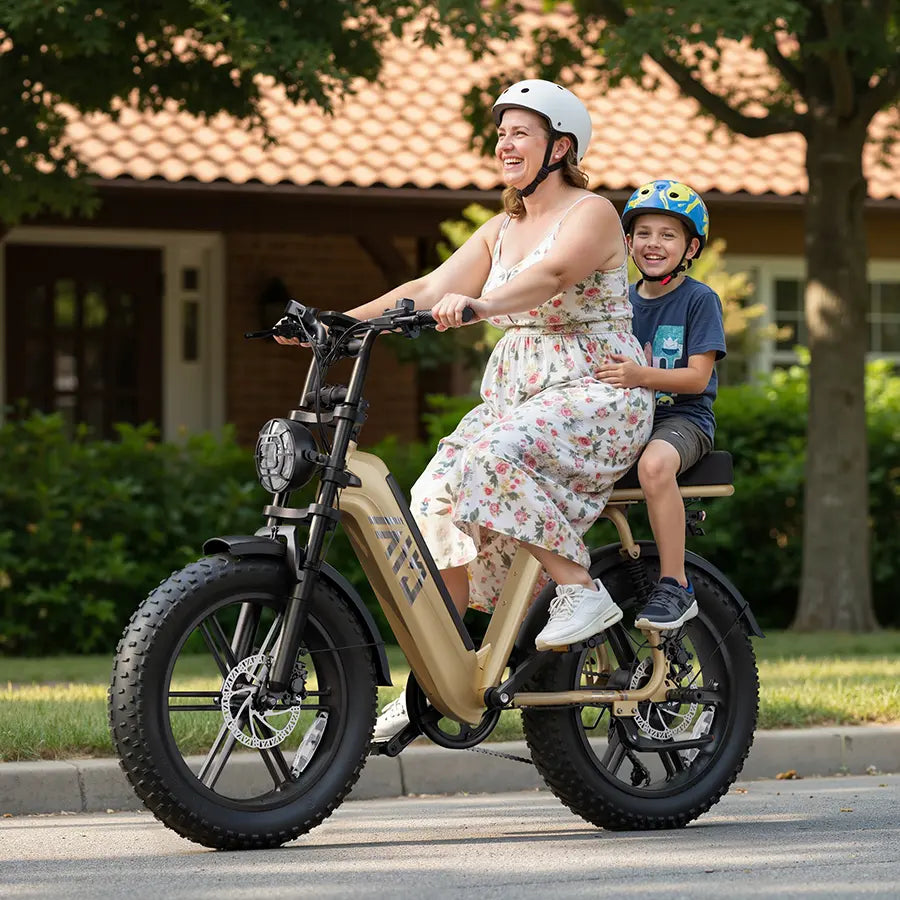 TST® Combo Sale R7 1500W Full Suspension Electric Cargo Bike
