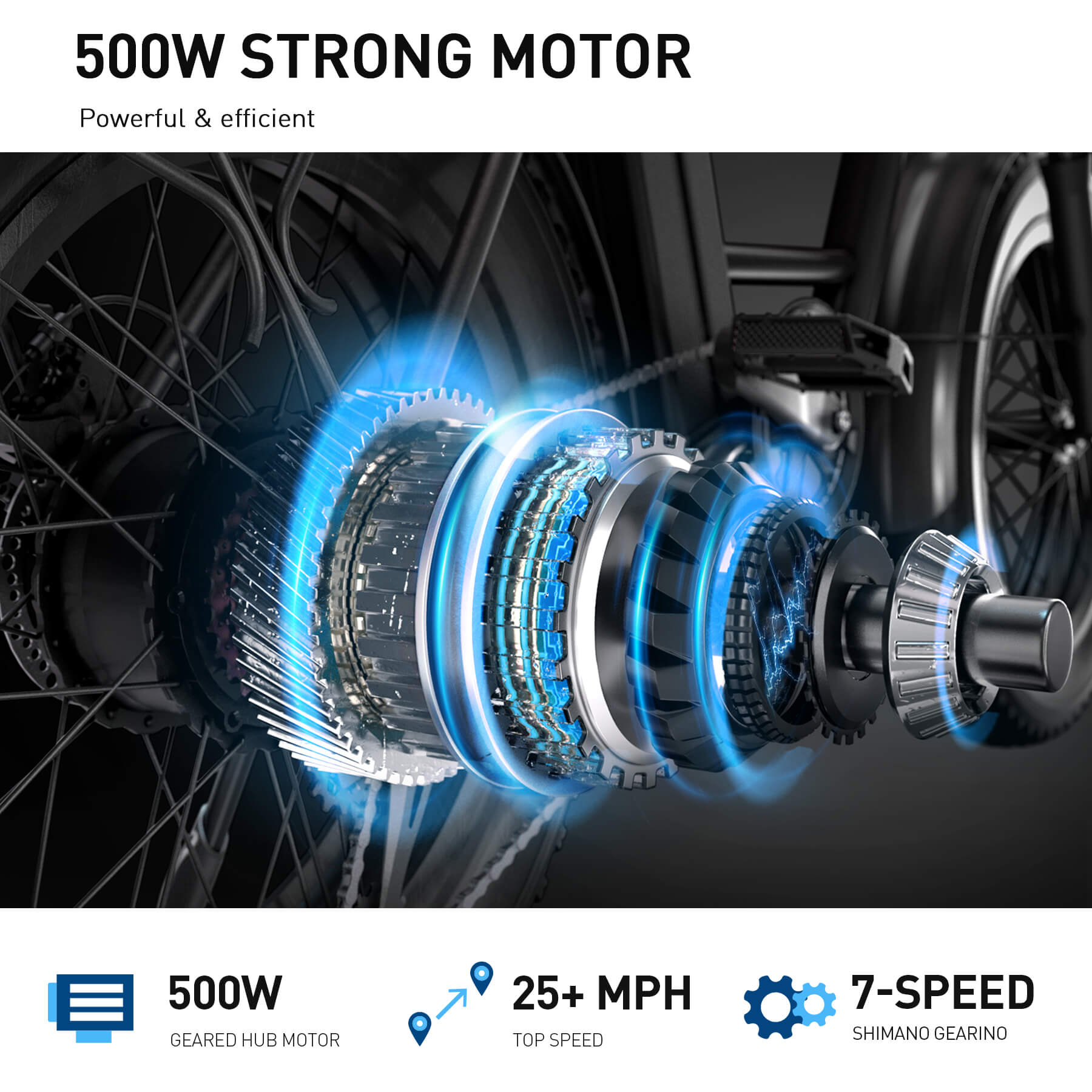 Hiboy EX6 48V/15Ah 500W Fat Tire Electric Bike