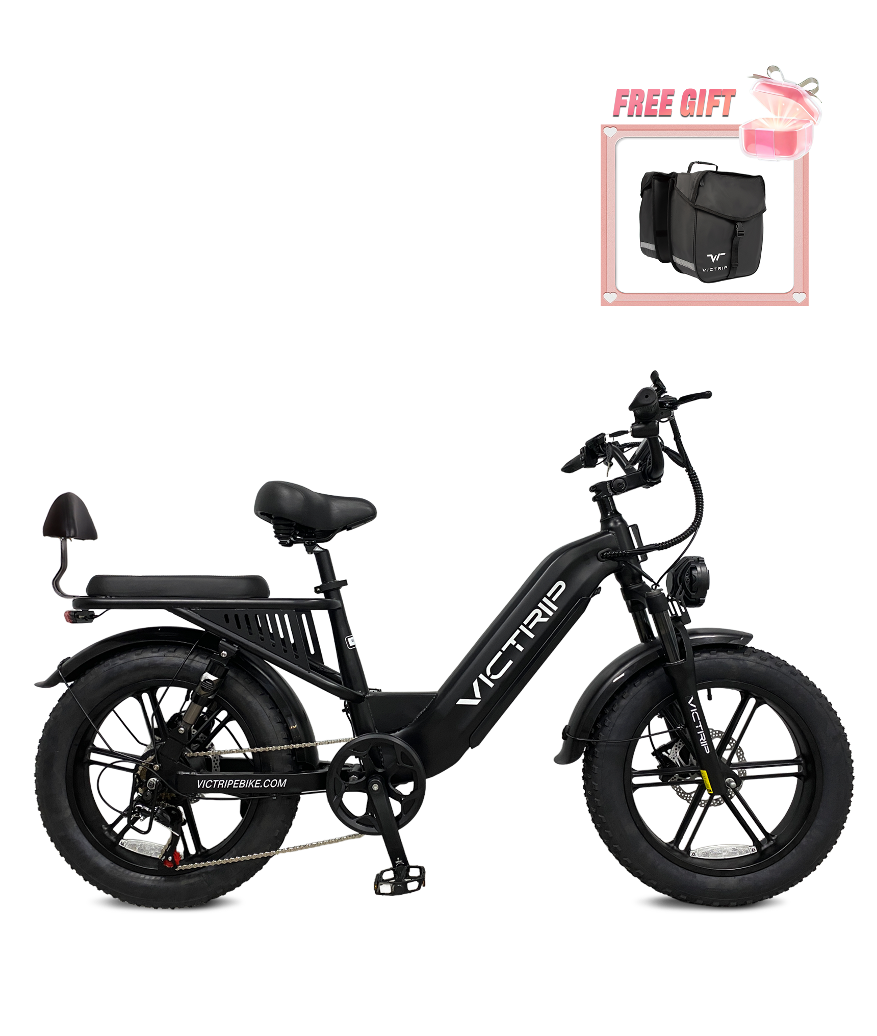 VICTRIP® Mimas Torque Sensor Step Thru Ebike