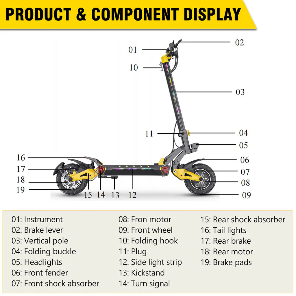 iENYRID ES60 60V/23Ah 2400W Electric Scooter