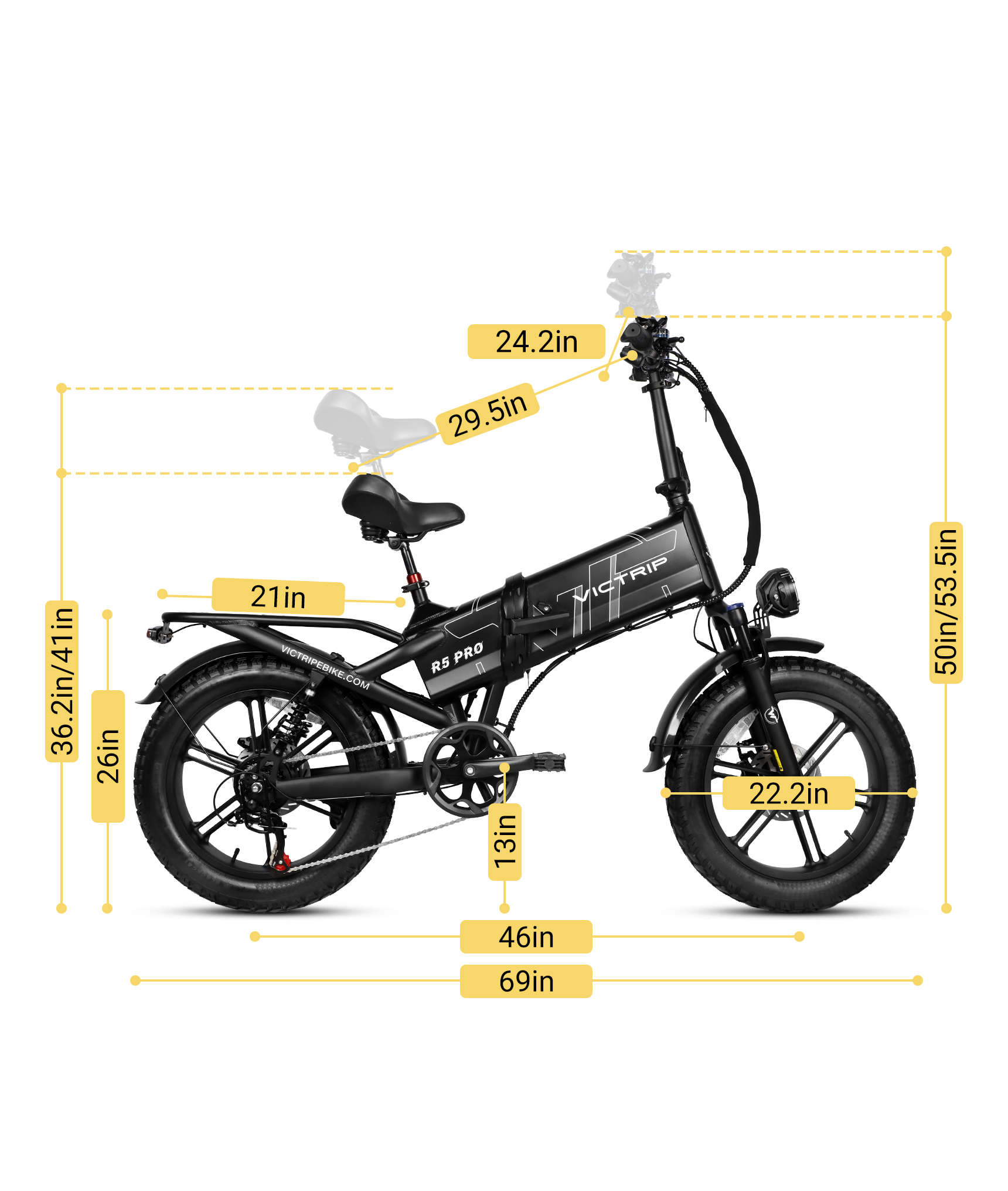 VICTRIP® R5 Pro Folding City Electric Bike